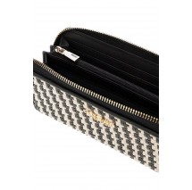 GUESS MIREMA SLG LARGE ZIP AROUND ΠΟΡΤΟΦΟΛΙ ΓΥΝΑΙΚΕΙΟ BLACK/WHITE