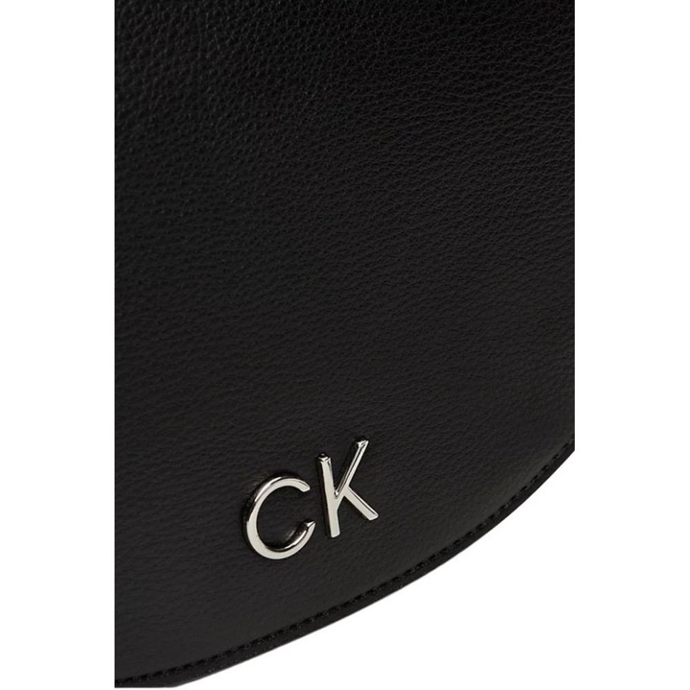 CALVIN KLEIN DAILY SADDLE BAG PEBBLE ΤΣΑΝΤΑ ΓΥΝΑΙΚΕΙΑ BLACK