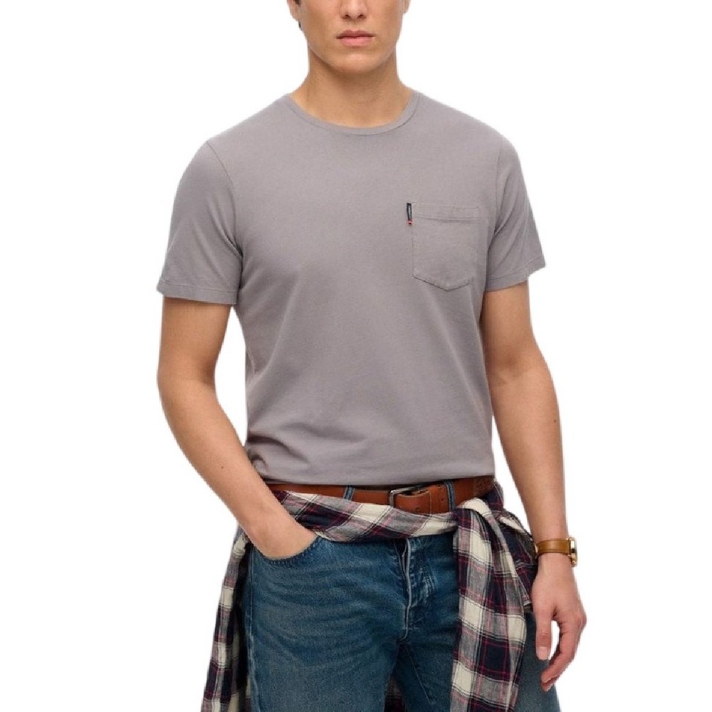 SUPERDRY D2 OVIN CLASSIC ESSENTIAL POCKET TEE T-SHIRT ΜΠΛΟΥΖΑ ΑΝΔΡΙΚΗ GREY