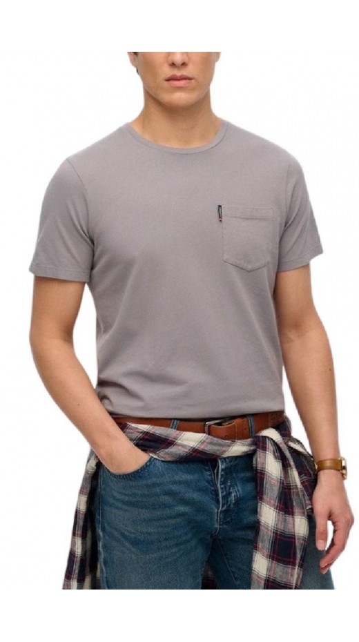 SUPERDRY D2 OVIN CLASSIC ESSENTIAL POCKET TEE T-SHIRT ΜΠΛΟΥΖΑ ΑΝΔΡΙΚΗ GREY
