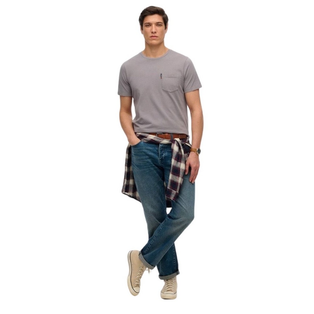 SUPERDRY D2 OVIN CLASSIC ESSENTIAL POCKET TEE T-SHIRT ΜΠΛΟΥΖΑ ΑΝΔΡΙΚΗ GREY