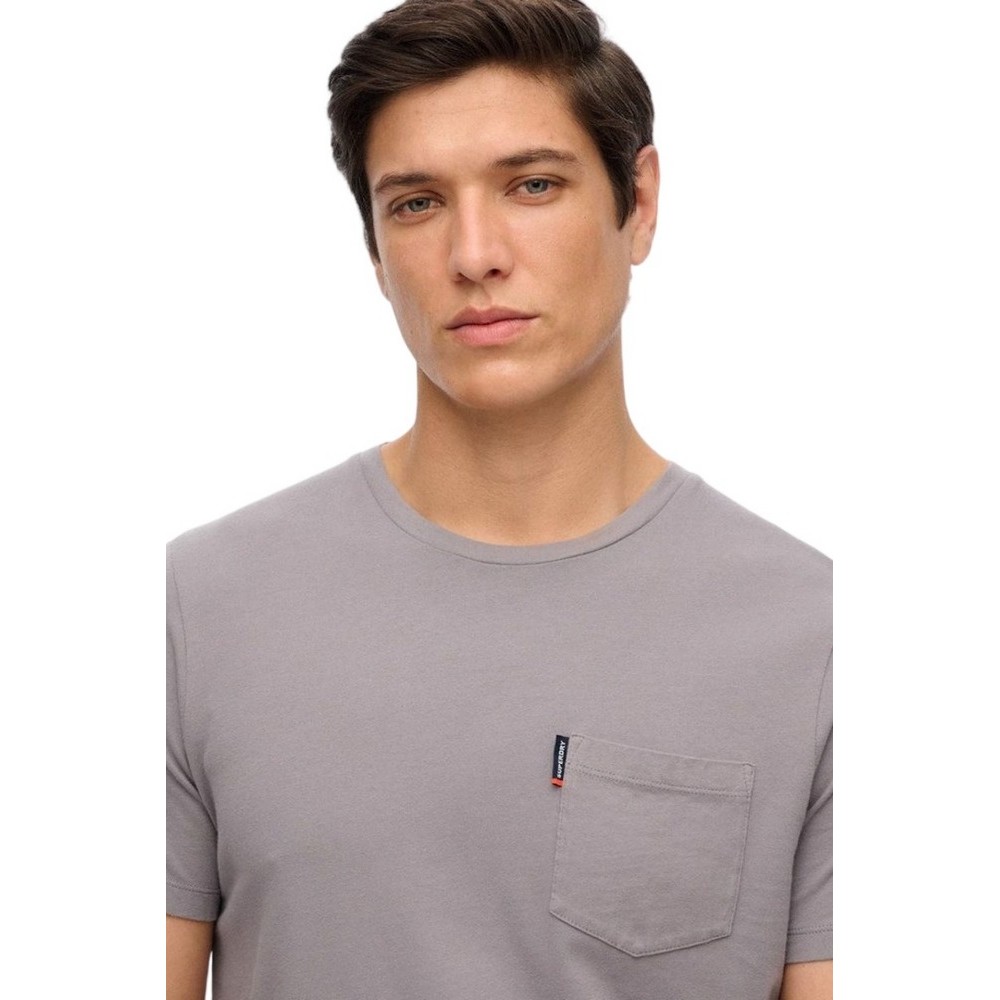 SUPERDRY D2 OVIN CLASSIC ESSENTIAL POCKET TEE T-SHIRT ΜΠΛΟΥΖΑ ΑΝΔΡΙΚΗ GREY