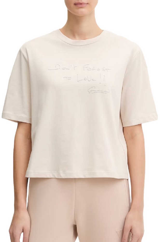 GUESS SOPHIE CN T-SHIRT ΜΠΛΟΥΖΑ ΓΥΝΑΙΚΕΙΑ OFF WHITE
