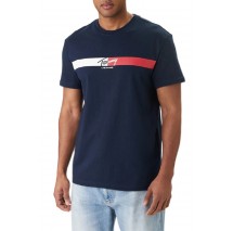 TOMMY JEANS REG SIGNATURE STRIPE T-SHIRT ΜΠΛΟΥΖΑ ΑΝΔΡΙΚΗ NAVY