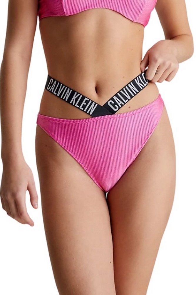 CALVIN KLEIN HIGH LEG CHEEKY BIKINI ΜΑΓΙΟ ΓΥΝΑΙΚΕΙΟ PINK