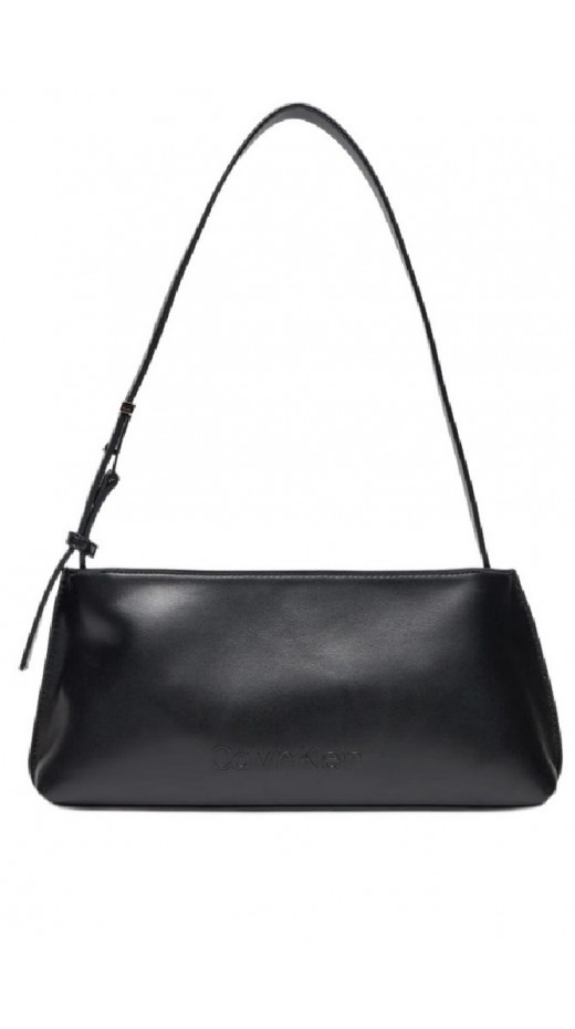 CALVIN KLEIN EMBOSSED LOGO SHOULDER BAG ΤΣΑΝΤΑ ΓΥΝΑΙΚΕΙΑ BLACK