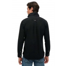 SUPERDRY D2 STUD ESSENTIALS L/S DENIM SHIRT ΠΟΥΚΑΜΙΣΟ ΑΝΔΡΙΚΟ BLACK