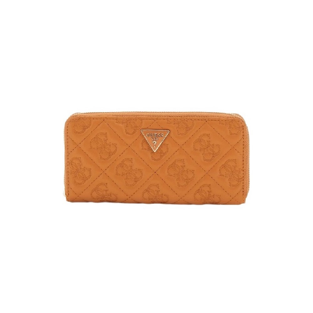 GUESS ADELASIA SLG LARGE ZIP AROUND ΠΟΡΤΟΦΟΛΙ ΓΥΝΑΙΚΕΙΟ CARAMEL