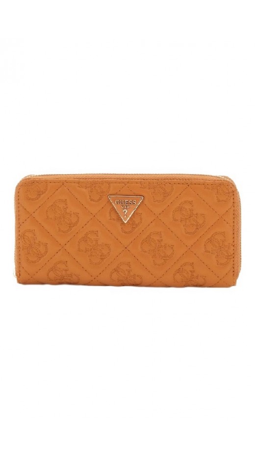 GUESS ADELASIA SLG LARGE ZIP AROUND ΠΟΡΤΟΦΟΛΙ ΓΥΝΑΙΚΕΙΟ CARAMEL