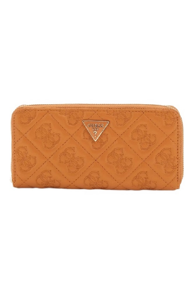 GUESS ADELASIA SLG LARGE ZIP AROUND ΠΟΡΤΟΦΟΛΙ ΓΥΝΑΙΚΕΙΟ CARAMEL