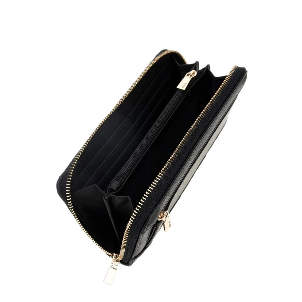 GUESS ADELASIA SLG LARGE ZIP AROUND ΠΟΡΤΟΦΟΛΙ ΓΥΝΑΙΚΕΙΟ BLACK