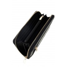 GUESS ADELASIA SLG LARGE ZIP AROUND ΠΟΡΤΟΦΟΛΙ ΓΥΝΑΙΚΕΙΟ BLACK