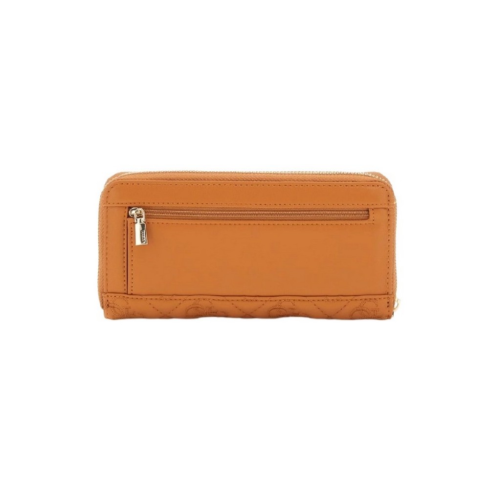 GUESS ADELASIA SLG LARGE ZIP AROUND ΠΟΡΤΟΦΟΛΙ ΓΥΝΑΙΚΕΙΟ CARAMEL