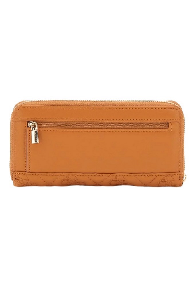 GUESS ADELASIA SLG LARGE ZIP AROUND ΠΟΡΤΟΦΟΛΙ ΓΥΝΑΙΚΕΙΟ CARAMEL