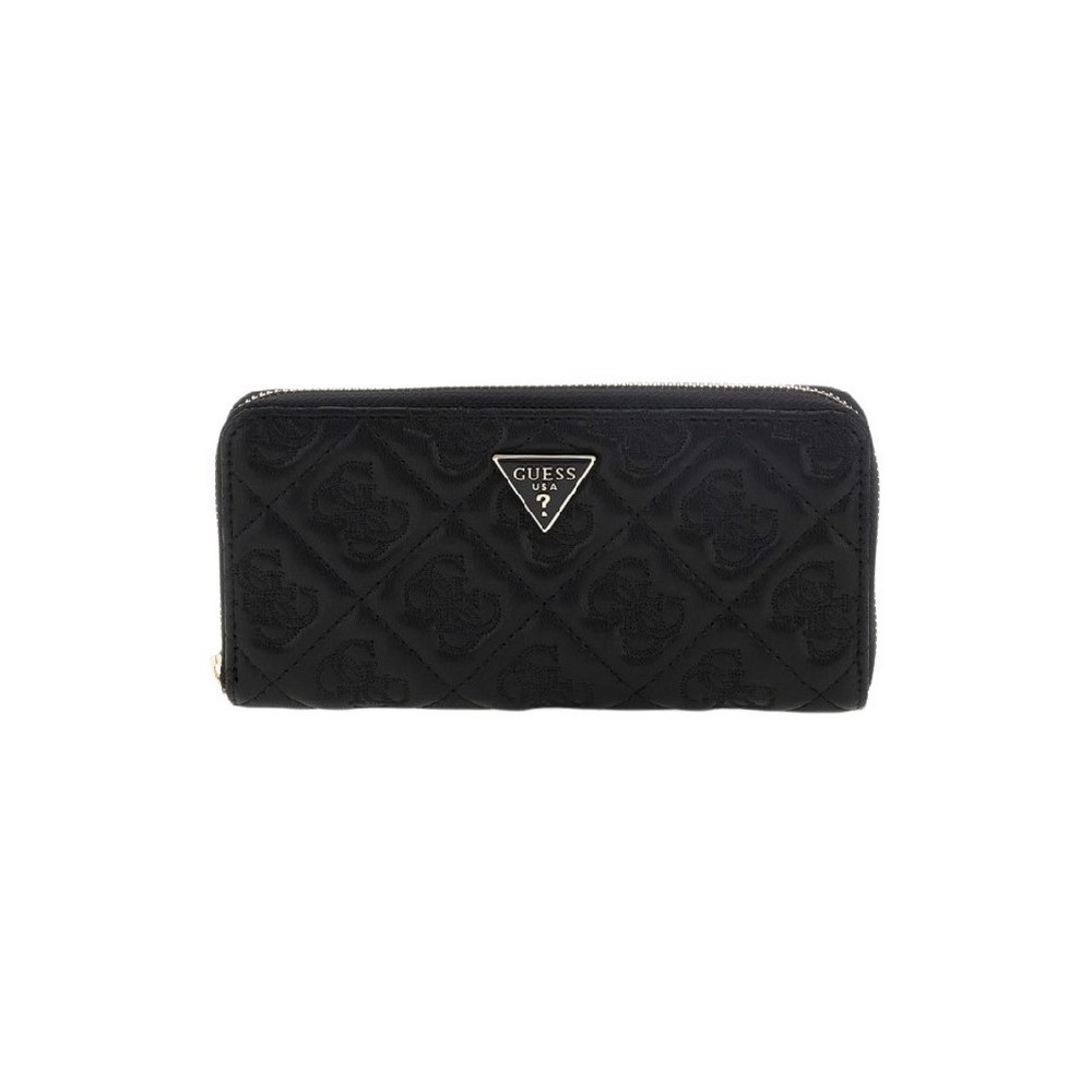 GUESS ADELASIA SLG LARGE ZIP AROUND ΠΟΡΤΟΦΟΛΙ ΓΥΝΑΙΚΕΙΟ BLACK