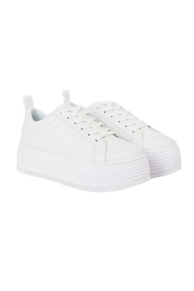 CALVIN KLEIN JEANS BOLD FLATF LOW LACEUP LTH IN LUM ΠΑΟΥΤΣΙ ΓΥΝΑΙΚΕΙΟ WHITE