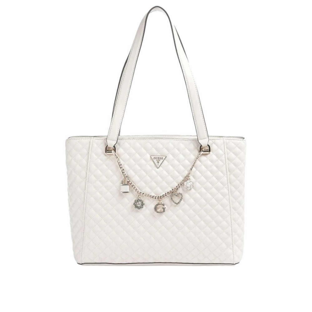 GUESS EVERLEE NOEL TOTE ΤΣΑΝΤΑ ΓΥΝΑΙΚΕΙΑ OFF WHITE
