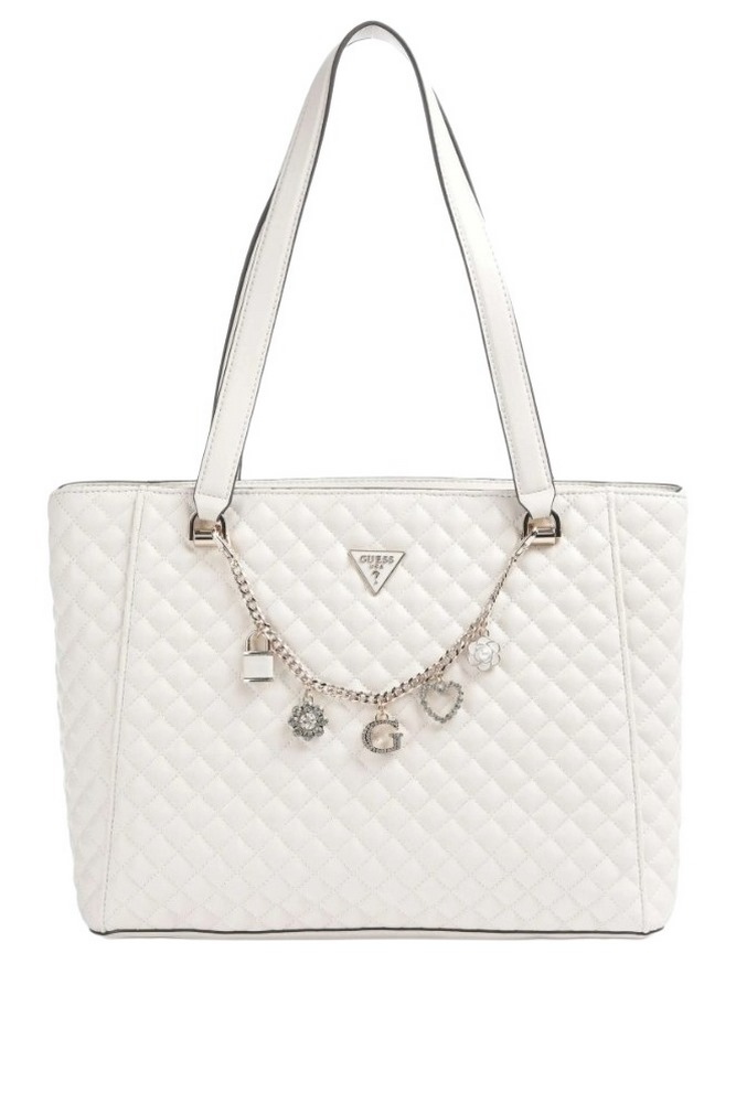 GUESS EVERLEE NOEL TOTE ΤΣΑΝΤΑ ΓΥΝΑΙΚΕΙΑ OFF WHITE