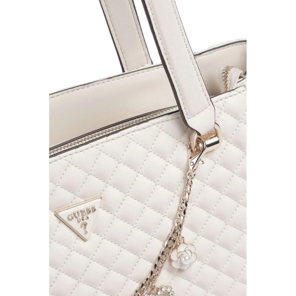 GUESS EVERLEE NOEL TOTE ΤΣΑΝΤΑ ΓΥΝΑΙΚΕΙΑ OFF WHITE