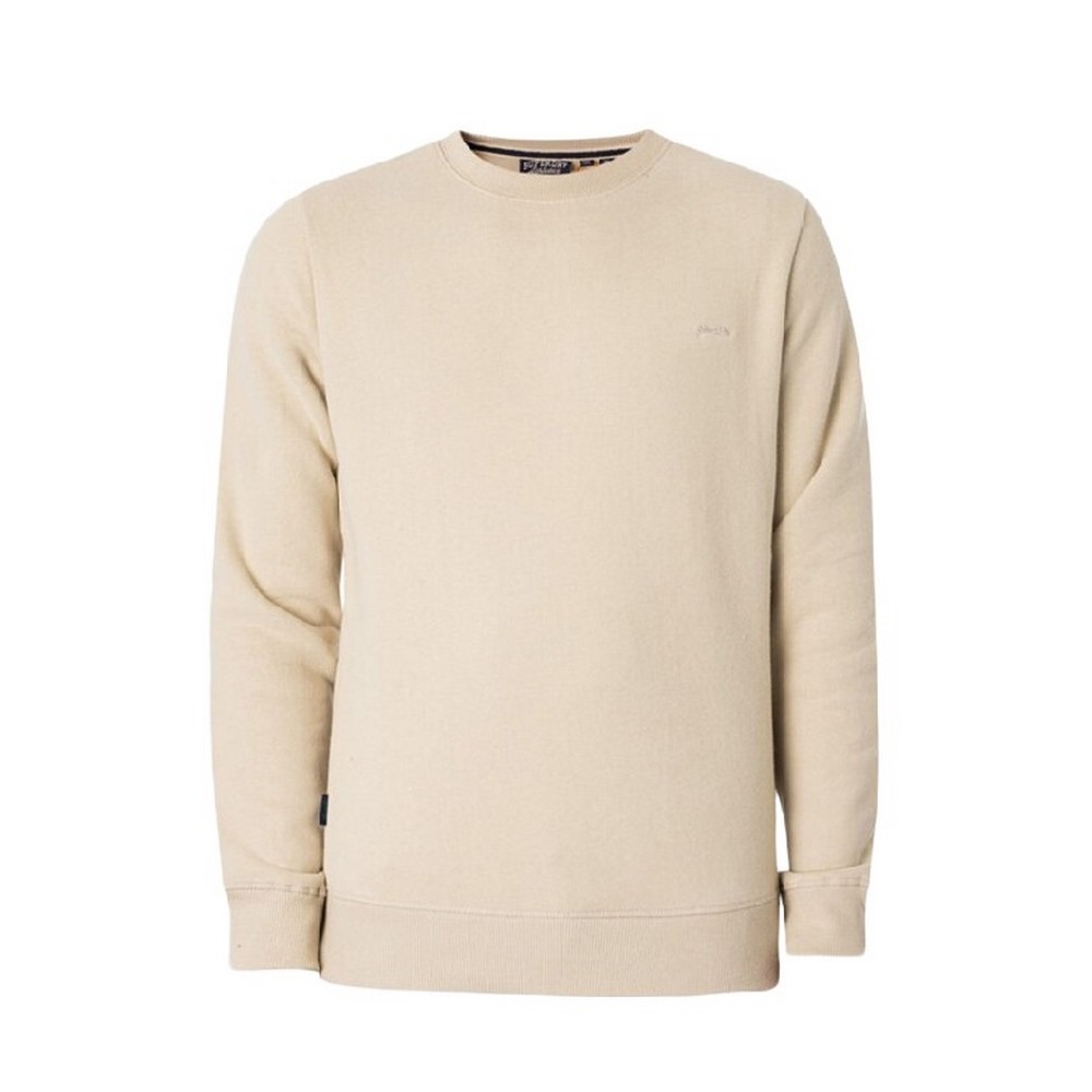 SUPERDRY ESSENTIAL LOGO CREW SWEATSHIRT ΦΟΥΤΕΡ ΜΠΛΟΥΖΑ ΑΝΔΡΙΚΟ BEIGE