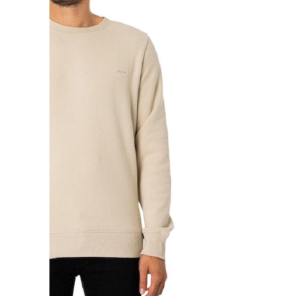 SUPERDRY ESSENTIAL LOGO CREW SWEATSHIRT ΦΟΥΤΕΡ ΜΠΛΟΥΖΑ ΑΝΔΡΙΚΟ BEIGE