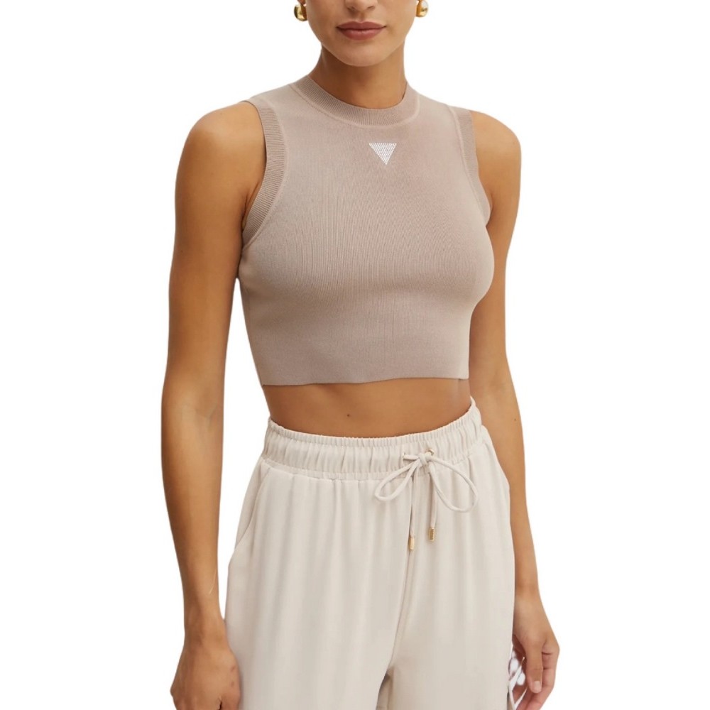 GUESS ALEXIA TANK ΤΟΠ ΓΥΝΑΙΚΕΙΟ BEIGE