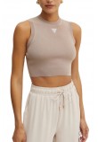 GUESS ALEXIA TANK ΤΟΠ ΓΥΝΑΙΚΕΙΟ BEIGE