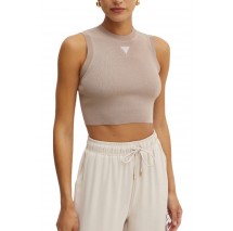 GUESS ALEXIA TANK ΤΟΠ ΓΥΝΑΙΚΕΙΟ BEIGE