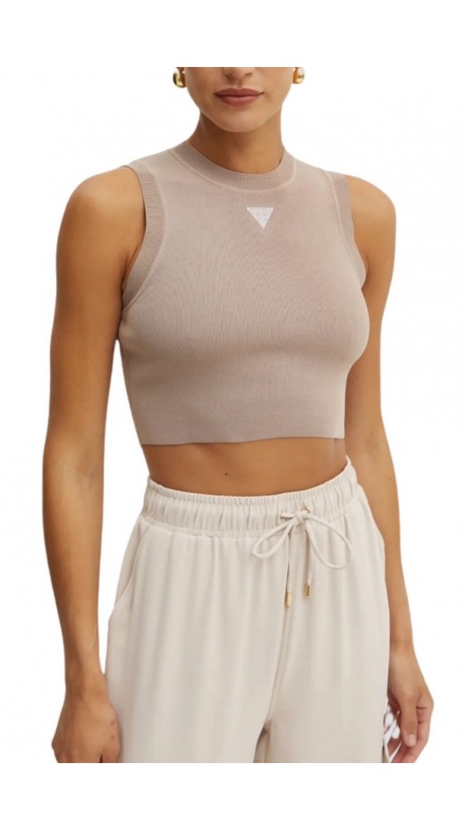 GUESS ALEXIA TANK ΤΟΠ ΓΥΝΑΙΚΕΙΟ BEIGE