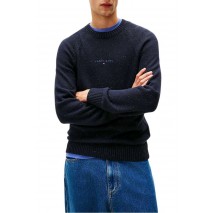 TOMMY JEANS SLIM LINEAR RAGLAN SWEATER ΜΠΛΟΥΖΑ ΠΛΕΚΤΗ ΑΝΔΡΙΚΗ DARK NAVY