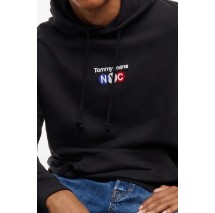 TOMMY JEANS REG NYC HOODIE EXT ΜΠΛΟΥΖΑ ΦΟΥΤΕΡ ΑΝΔΡΙΚΗ BLACK