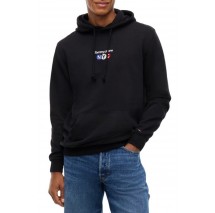 TOMMY JEANS REG NYC HOODIE EXT ΜΠΛΟΥΖΑ ΦΟΥΤΕΡ ΑΝΔΡΙΚΗ BLACK
