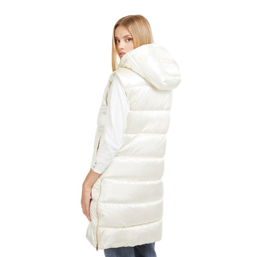 GUESS NOEMI PADDED LONG VE ΜΠΟΥΦΑΝ-ΓΙΛΕΚΟ ΓΥΝΑΙΚΕΙΟ WHITE