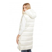 GUESS NOEMI PADDED LONG VE ΜΠΟΥΦΑΝ-ΓΙΛΕΚΟ ΓΥΝΑΙΚΕΙΟ WHITE