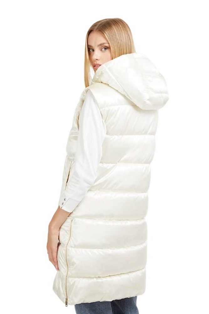 GUESS NOEMI PADDED LONG VE ΜΠΟΥΦΑΝ-ΓΙΛΕΚΟ ΓΥΝΑΙΚΕΙΟ WHITE