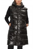 GUESS NOEMI PADDED LONG VE ΜΠΟΥΦΑΝ-ΓΙΛΕΚΟ ΓΥΝΑΙΚΕΙΟ BLACK