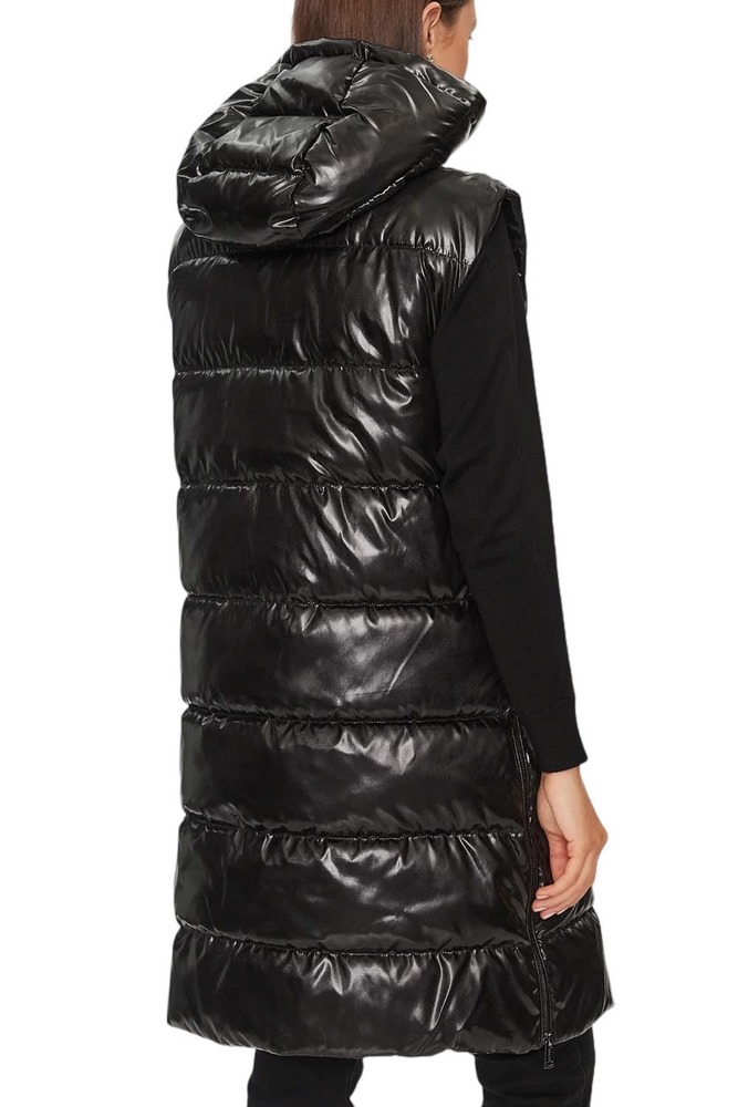 GUESS NOEMI PADDED LONG VE ΜΠΟΥΦΑΝ-ΓΙΛΕΚΟ ΓΥΝΑΙΚΕΙΟ BLACK