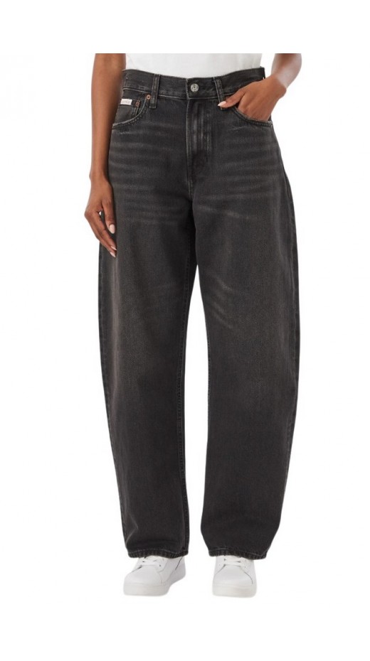 CALVIN KLEIN JEANS RELAXED BARREL JEAN EVENING ΠΑΝΤΕΛΟΝΙ ΓΥΝΑΙΚΕΙΟ DENIM BLACK