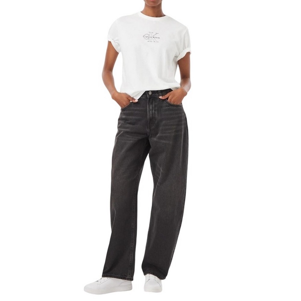 CALVIN KLEIN JEANS RELAXED BARREL JEAN EVENING ΠΑΝΤΕΛΟΝΙ ΓΥΝΑΙΚΕΙΟ DENIM BLACK