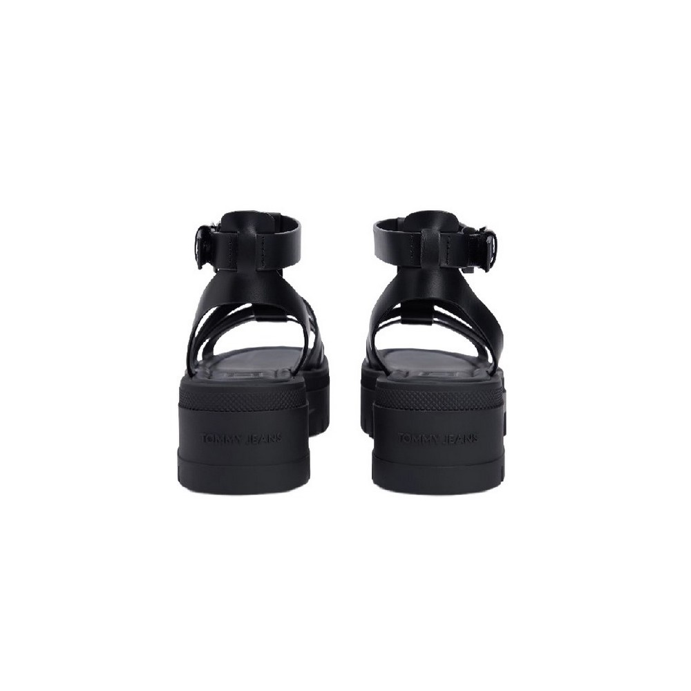 TOMMY JEANS FISHERMAN LEATHER MAX SANDAL ΠΕΔΙΛΟ ΓΥΝΑΙΚΕΙΟ BLACK