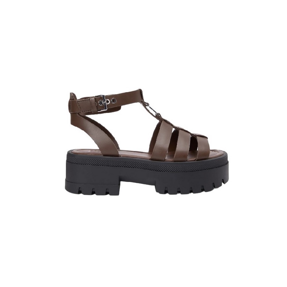 TOMMY JEANS FISHERMAN LEATHER MAX SANDAL ΠΕΔΙΛΟ ΓΥΝΑΙΚΕΙΟ BROWN