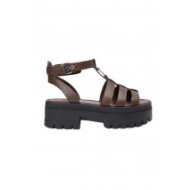 TOMMY JEANS FISHERMAN LEATHER MAX SANDAL ΠΕΔΙΛΟ ΓΥΝΑΙΚΕΙΟ BROWN