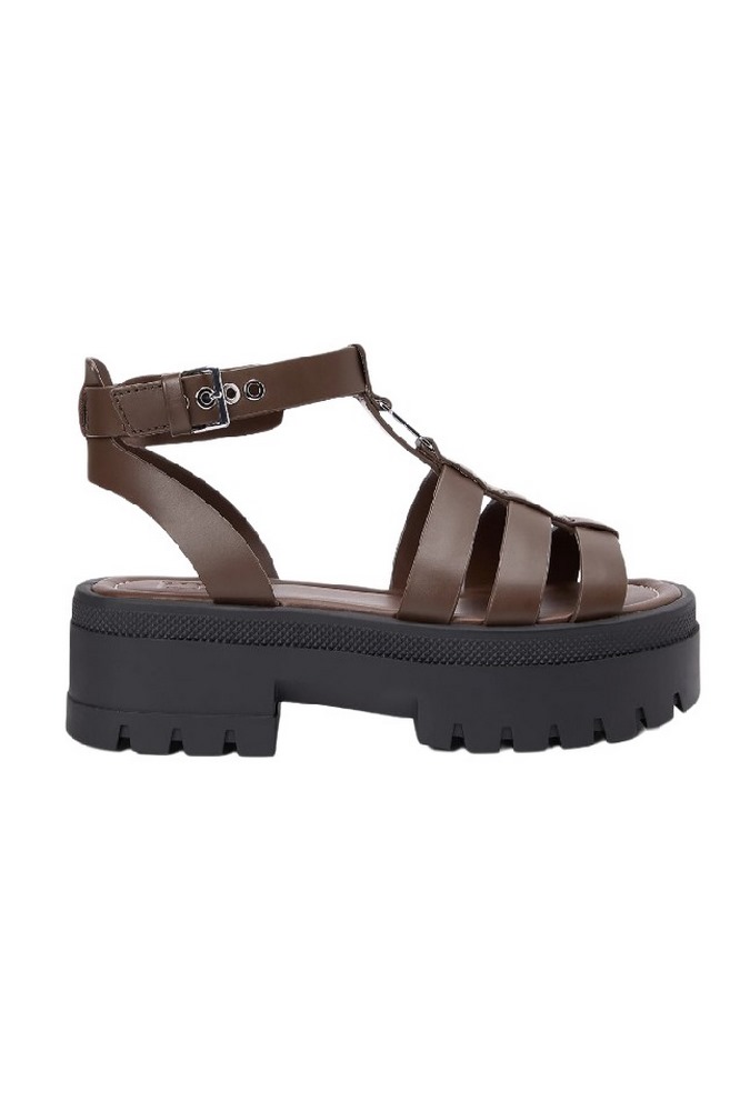 TOMMY JEANS FISHERMAN LEATHER MAX SANDAL ΠΕΔΙΛΟ ΓΥΝΑΙΚΕΙΟ BROWN