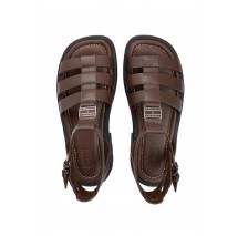 TOMMY JEANS FISHERMAN LEATHER MAX SANDAL ΠΕΔΙΛΟ ΓΥΝΑΙΚΕΙΟ BROWN
