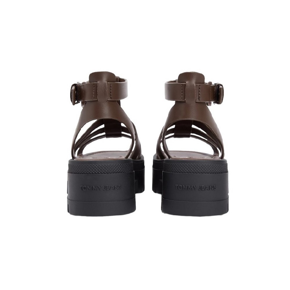 TOMMY JEANS FISHERMAN LEATHER MAX SANDAL ΠΕΔΙΛΟ ΓΥΝΑΙΚΕΙΟ BROWN