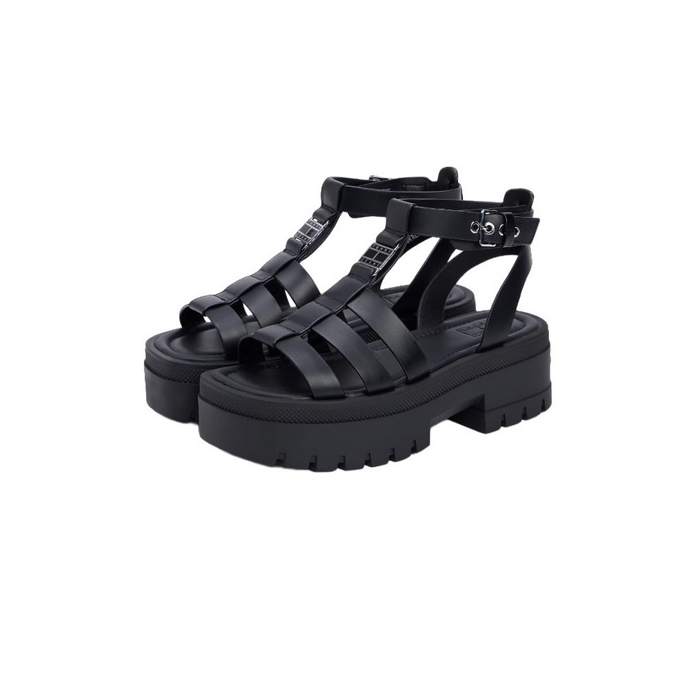 TOMMY JEANS FISHERMAN LEATHER MAX SANDAL ΠΕΔΙΛΟ ΓΥΝΑΙΚΕΙΟ BLACK