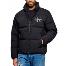 CALVIN KLEIN JEANS NYLON MONOLOGO DOWN PUFFER JK ΜΠΟΥΦΑΝ ΑΝΔΡΙΚΟ BLACK