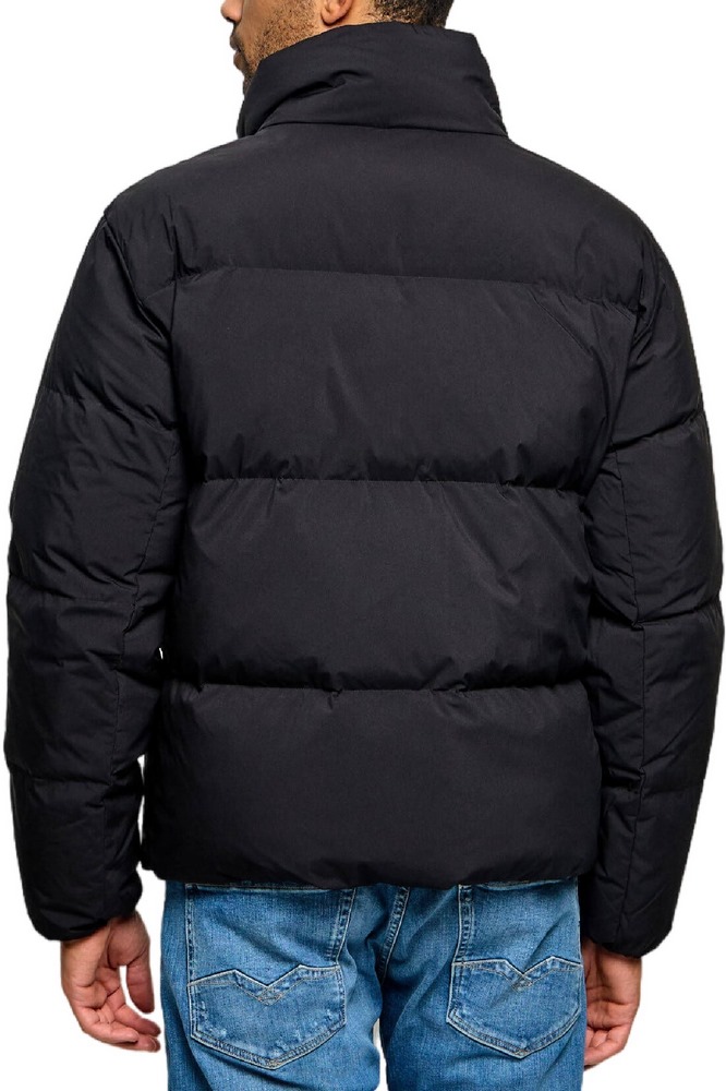 CALVIN KLEIN JEANS NYLON MONOLOGO DOWN PUFFER JK ΜΠΟΥΦΑΝ ΑΝΔΡΙΚΟ BLACK