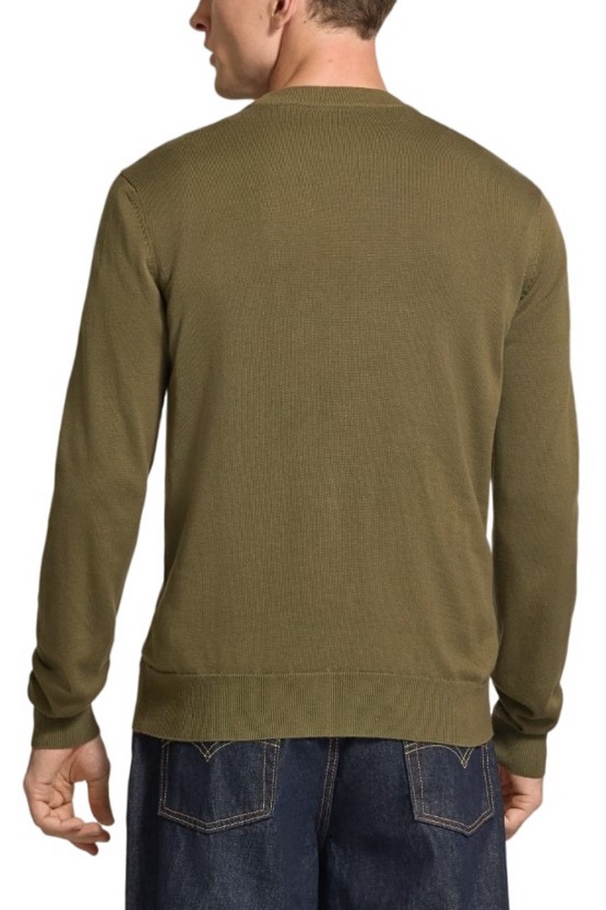 HUGO BOSS SAN CELIO SWEATER ΜΠΛΟΥΖΑ ΠΛΕΚΤΗ ΑΝΔΡΙΚΗ MILITARY GREEN