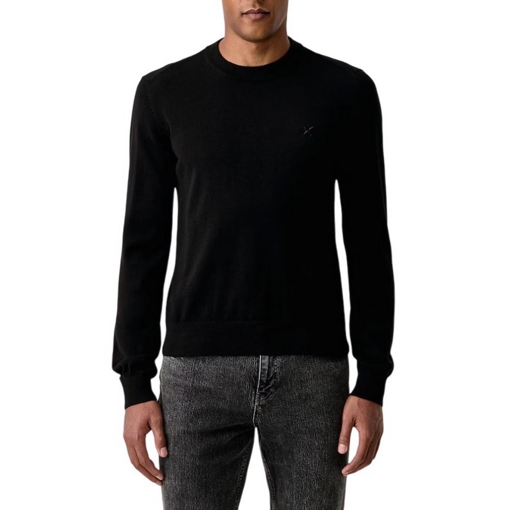 HUGO BOSS SAN CELIO SWEATER ΜΠΛΟΥΖΑ ΠΛΕΚΤΗ ΑΝΔΡΙΚΗ BLACK